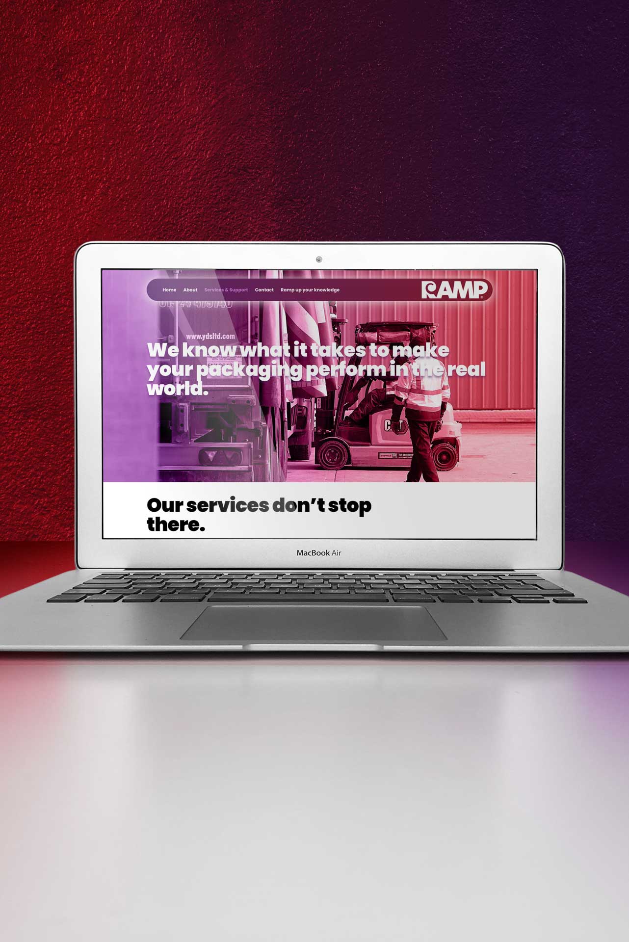 Laptop website for RAMP Testing